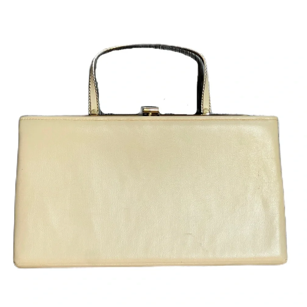 Vintage Ande’ Cream Top-Handle Bag